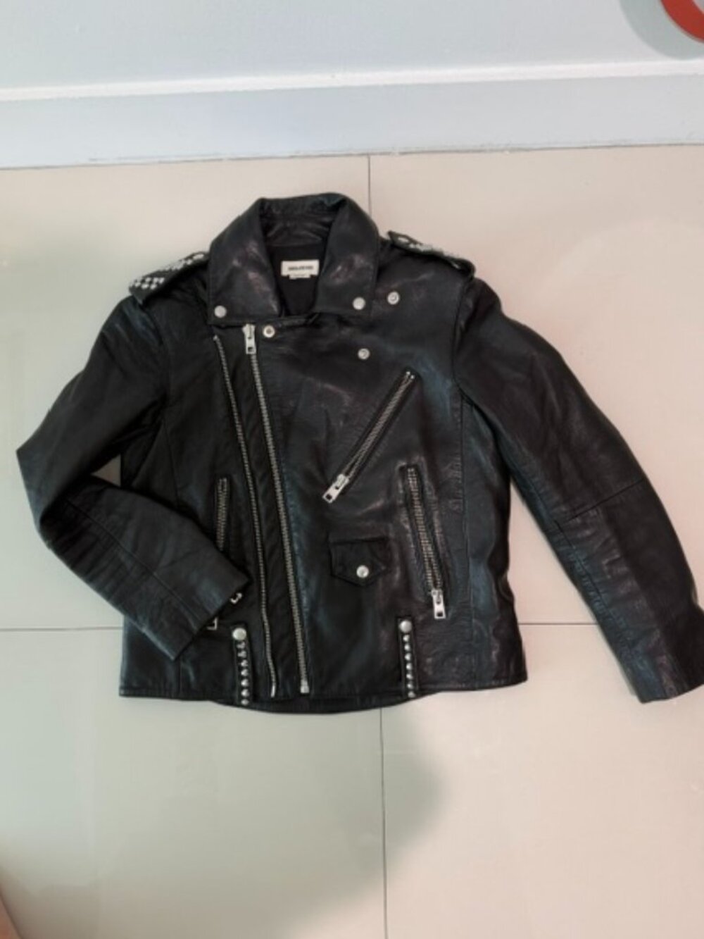 Zadig and Voltaire studded leather jacket